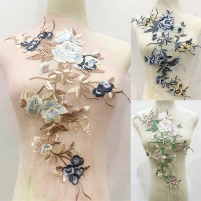 1Pc Flower Patch Patches Wedding Clothing Applique Decoration Embroidery - Image 1 of 4