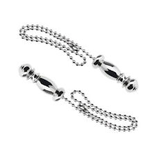 2x Stainless Steel Light Pull Extension Chain 33.5cm Silver for Fan Switch