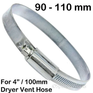 Wäschetrockner Kondensatorschlauch Lüftungsrohr Wurmantrieb Bandclip Klemme 4 Zoll 100 mm - Bild 1 von 2
