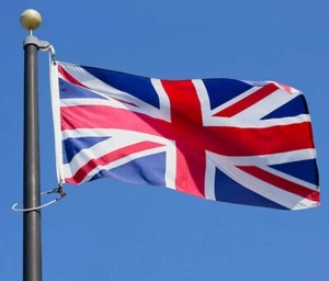 5ft x 3ft Large Union Jack Great Britain Flag Fabric Polyester GB Sport UK New - Foto 1 di 4