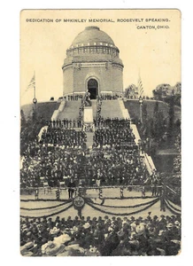 VTG Postcard 1907 Dedication of McKinley Memorial Roosevelt Speaking Canton Ohio - Picture 1 of 2