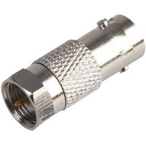 F Connector Male to BNC Female Adapter Coaxial CCTV DVR Converter Metal Plug - Picture 1 of 1