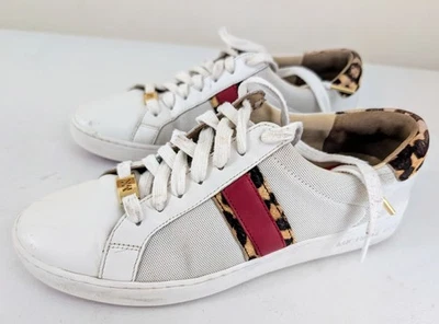 Zapatilla deportiva Michael Kors Irving malla y estampado de guepardo pelo de becerro rayas talla 9 Foto 1 de 4
