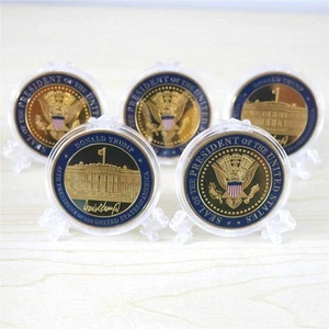5 Pack Donald Trump Gold Plated Coin, Seal of The President Challenge Coins,... - Imagen 1 de 6