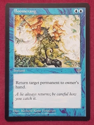 Magic The Gathering MIRAGE BOOMERANG blue card MTG - Image 1 of 2