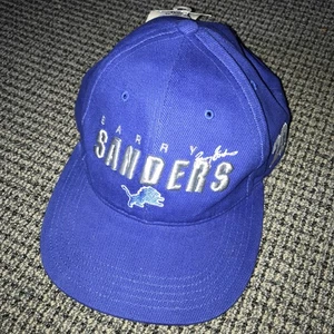 Detroit Lions Barry Sanders NWT Hat By Quarterback Club Blue  - Picture 1 of 5