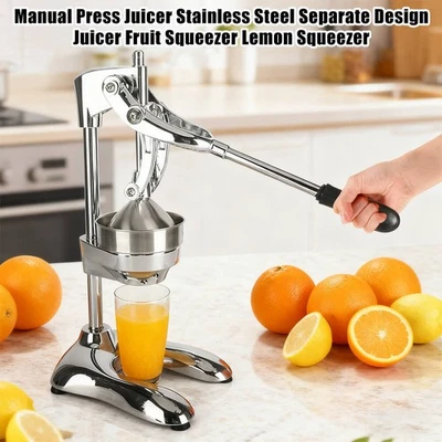 Handentsafter Edelstahl mechanischer Entsafter Zitruspresse Saftpresse NEU//// - Bild 1 von 4
