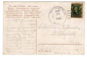 Battlefield MS Newton County (1849/1915) Postkarte 1908 lokale Lieferung - Bild 1 von 2