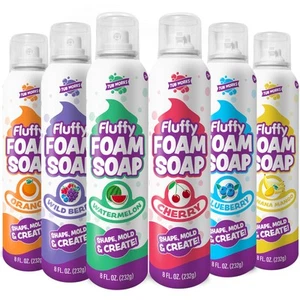 ® Fluffy Foam Soap, Variety 6 Pack | Shape, Mold & Create Bath Art with Soft ... - Picture 1 of 8