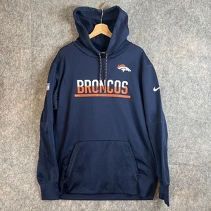 Nike Denver Broncos Therma Fit On Field Apparel NFL Hoodie Mens XL - Picture 1 of 10
