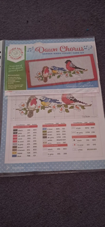 Cross Stitcher Chart & Card Kit "Dawn Chorus" - Image 1 of 1