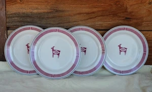 4 Platos de Postre de Ensalada Indio Mimbreno Antiguo Pipestone 8" Réplica SF RR Comedor - Imagen 1 de 18