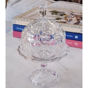 Glass Dessert Stand & Cloche, Hearts - Picture 1 of 8
