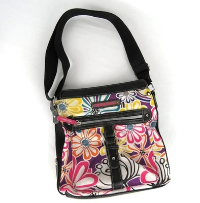 Cartera bandolera/hombro Lily Bloom multicolor FLORAL con ribete negro 10,5" W Foto 1 de 4