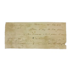 1786 Alexandria VA Dokument zweimal signiert von William Hunter Jr. an John Gibson - Bild 1 von 8