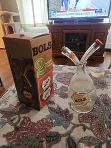 Vintage BOLS Creme De Cacao Unique 2 In 1 Twin Glass Bottle , France - Picture 1 of 6