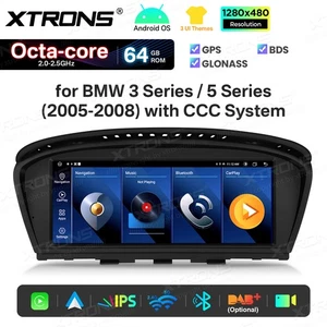 XTRONS Android 14 Octa-Core 64GB 8.8" UI Car Screen GPS CarPlay for BMW E60 E90 - Picture 1 of 19