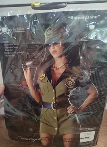 NIB Dreamgirl 6pc Border Babe Agent Costume Women Size Me Hat Badge Binoculars - Picture 1 of 3