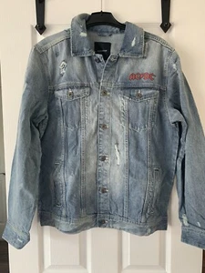 AC/DC DistressDenim Jacket Men 1981 For Those About To Rock*North America Tour - Picture 1 of 6