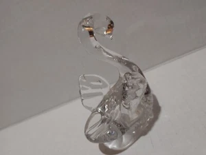 Crystal LARGE SWAN 4" Beautiful Bubble Glass Bird Nature Figurine Statue - Picture 1 of 12