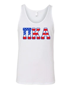 PI KAPPA ALPHA PIKE Fraternity Bella + Canvas Tank Top Shirt American Flag! - Picture 1 of 1