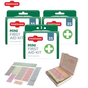 3 Pack Mini First Aid Kit Assorted Plasters Pads Medical Handy Travel Size 105 - Picture 1 of 7