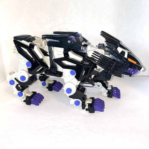 Vintage Tomy Zoids Black/Purple/White Liger Zero 12” Figure Hasbro Rare 2002 Cover