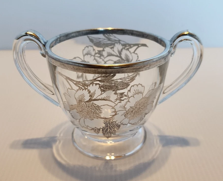 Azúcar abierto grabado Fostoria Sonata Buttercup 1935-1943 3 1/8 X 5 1/4 de colección Foto 1 de 4