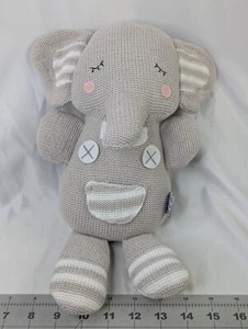 Theodore Elephant Knit Plush 14 Inch Beige Stuffed Animal Toy - Picture 1 of 7