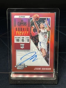 2018-19 Contenders Optic Season Ticket Red Prizm Jerome Robinson Rookie Auto RC - Picture 1 of 2