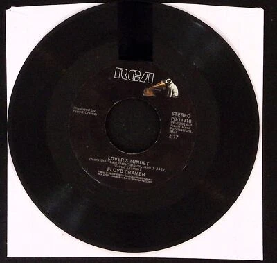 FLOYD CRAMER DALLAS/LOVER'S MINUTE RCA RECORDS VINYL 45 VG 36-59 - Image 1 of 2