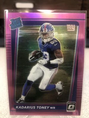 Kadarius Toney 2021 Donruss Optic Preview Rated Rookie Pink Holo Prizm RC Giants - Image 1 of 2