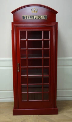 Englische Telefonzelle als Vitrine London Dekostück ausgefallen Extravagant Neu - Bild 1 von 3
