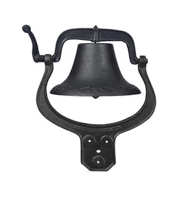 Large Cast Iron Dinner Bell Farmhouse Church School Farm Antique Vintage Style - Picture 1 of 6