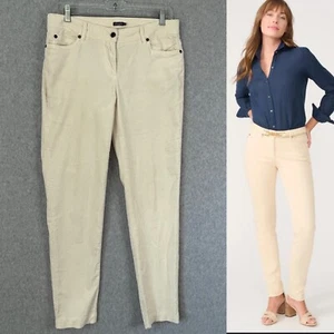 J. McLaughlin Lexi Jeans Raw Beige Größe 10 leichte Stretch Denim Hose - Bild 1 von 11