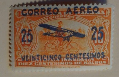 Sello de correo aéreo de Panamá, 1929, sc#C1, como nuevo, VLH, OG Foto 1 de 2