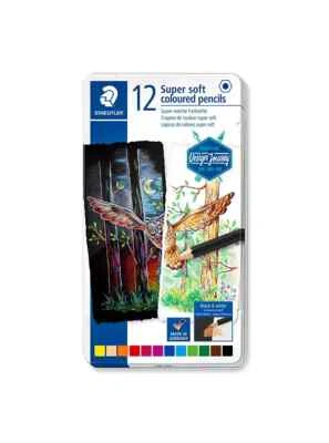 Staedtler Ergosoft Colored Pencils 12 pk Tin 149C M12 NEW - Image 1 of 3