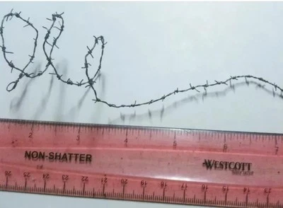 THINGS FOR YOUR OTHER HOUSE 12" Miniature Barbed Wire For All Scales Artisan Dollhouse Train War Diorama