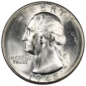 1945-S Washington Quarter UNC+ Uncirculated Details Better Date 25C A1689 - Picture 1 of 2