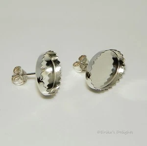 (5x3 - 14x10) Pendientes de plata esterlina ovalados de lujo cabina (cabujón) - Imagen 1 de 7