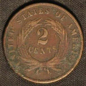 1868 2c Two Cent Piece - Free Shipping USA - Picture 1 of 3