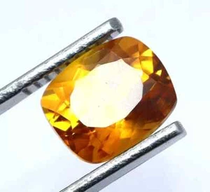 Zafiro natural amarillo-naranja 5,70 quilates corte cojín piedra preciosa suelta certificada - Imagen 1 de 10