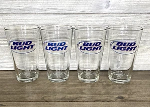 Bud Light Bier Pint Trinkgläser Trinkgeschirr 4er Set - Bild 1 von 9