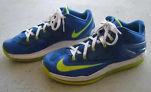 NIKE MAX LEBRON JAMES 11 LOW "SPRITE" BLUE & LIME GREEN SIZE 10.5, VERY GOOD! - Picture 1 of 20