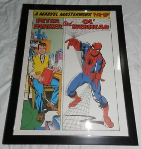 Framed Double-Sided Art Print Spider-Man and Giant Man - 12 7/8" X 9 7/8" - Picture 1 of 4