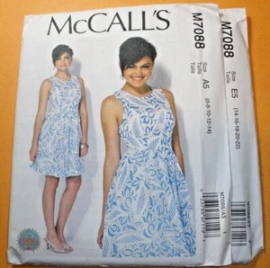 McCall's pattern M7088 Full Skirted Dress with Under Bust Seam 6-14 or 14-22 - Picture 1 of 2