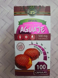 Aguaje Original de Peru para la Mujer 500mg 100 Capsulas Multi Vitaminas - Picture 1 of 3
