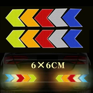 Pegatina reflectante para automóvil de 10 piezas de 6 cm cinta adhesiva de seguridad de advertencia parachoques - Imagen 1 de 24