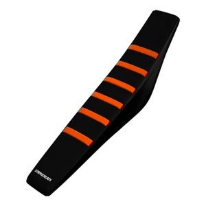 KTM SX 125 150 250 2009 2010 Gripper Ribbed Seat Cover Black Orange Ribs - Picture 1 of 2