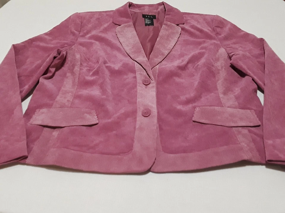 R.Q.T. Blazer de cordón mixto talla XL rosa para dama nuevo con etiquetas precio de venta sugerido por el fabricante 64 USD Foto 1 de 4
